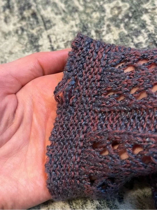 Open-Front Gradient Knit Cardigan Sweater - Picture 3 of 3